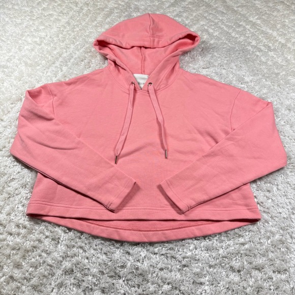 Ella Moss NWT Womens XS Strawberry Ice Pink Hoodie Cropped Sweatshirt New - Picture 1 of 13